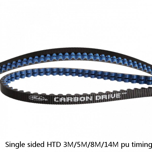 Single sided HTD 3M/5M/8M/14M pu timing belt for light industry