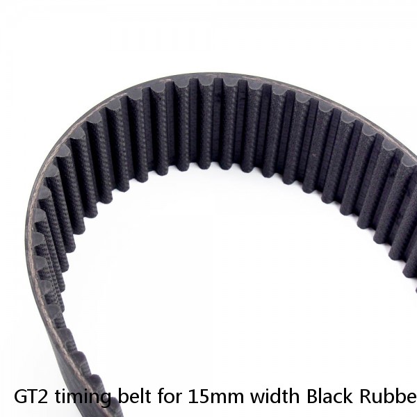 GT2 timing belt for 15mm width Black Rubber of 3D printer #1 image